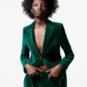 BNWT Green Velvet Limited Edition Zara Blazer